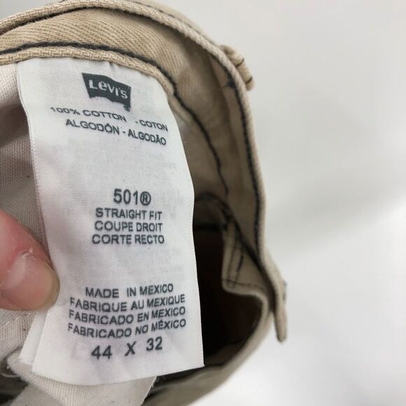 LEVI’S 44x32 501XX Straight Fit‎ Jeans Light Brown - Picture 5 of 6